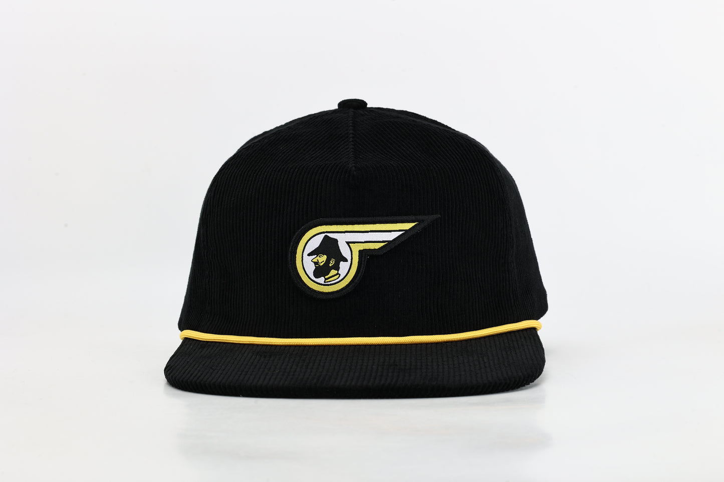 Appalachian State Flying Yosef Corduroy Rope Hat- Black