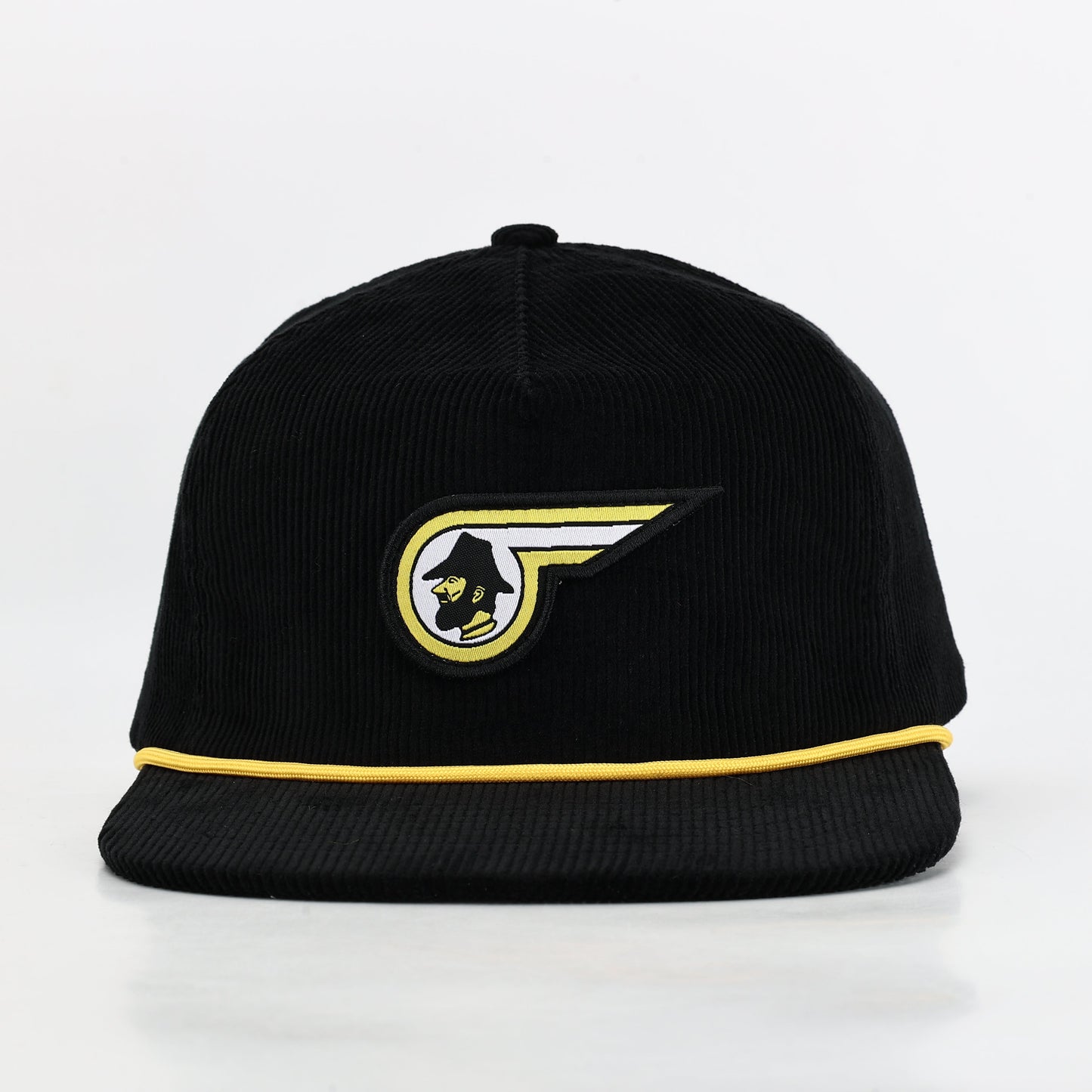 Appalachian State Flying Yosef Corduroy Rope Hat- Black