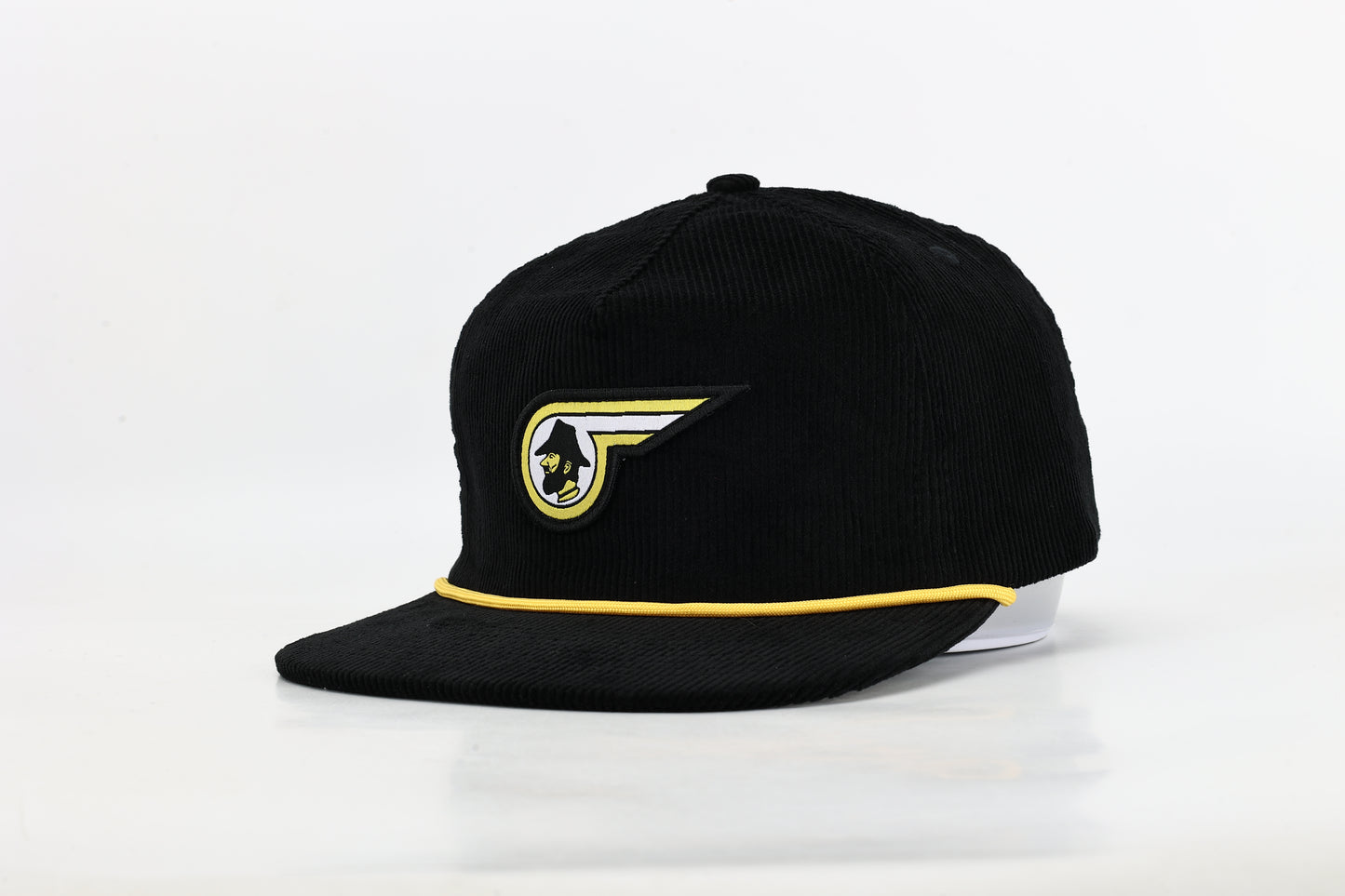 Appalachian State Flying Yosef Corduroy Rope Hat- Black