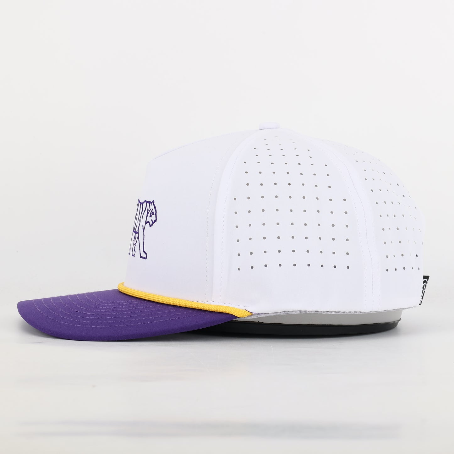 LSU Tiger Performance Rope Hat - White/Purple- PREORDER