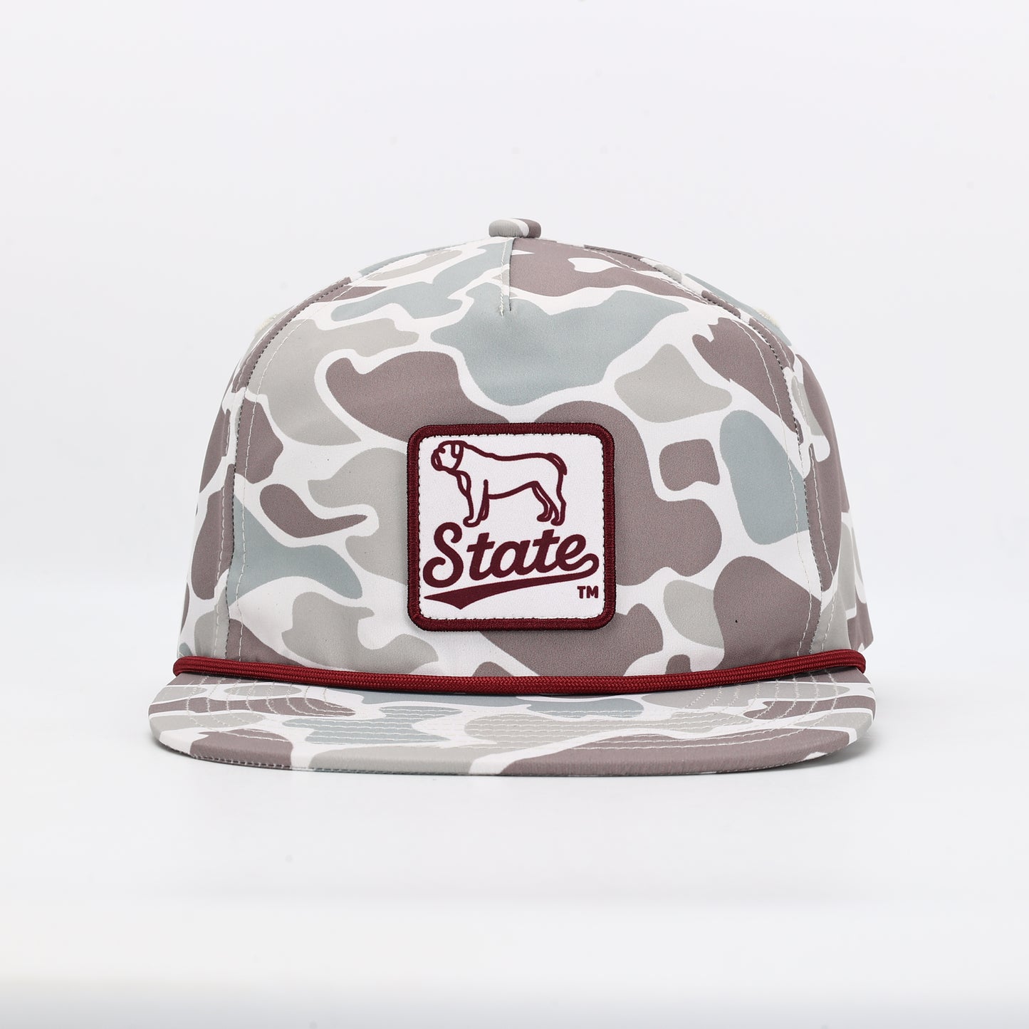 Mississippi State Bulldog Poly Rope Hat - Camo - PREORDER