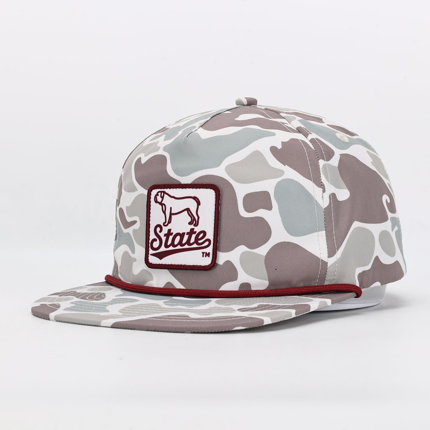 Mississippi State Bulldog Poly Rope Hat - Camo - PREORDER