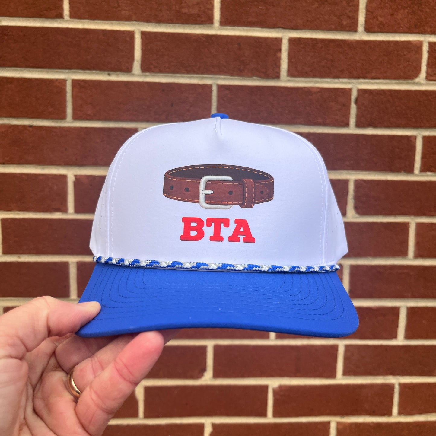 BTA Performance Rope Hat- White/Blue