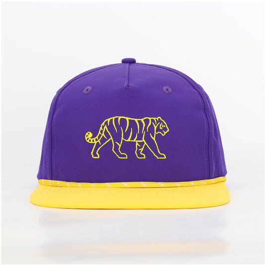 Hovi LSU Tiger Nylon Rope Hat - Purple/Yellow