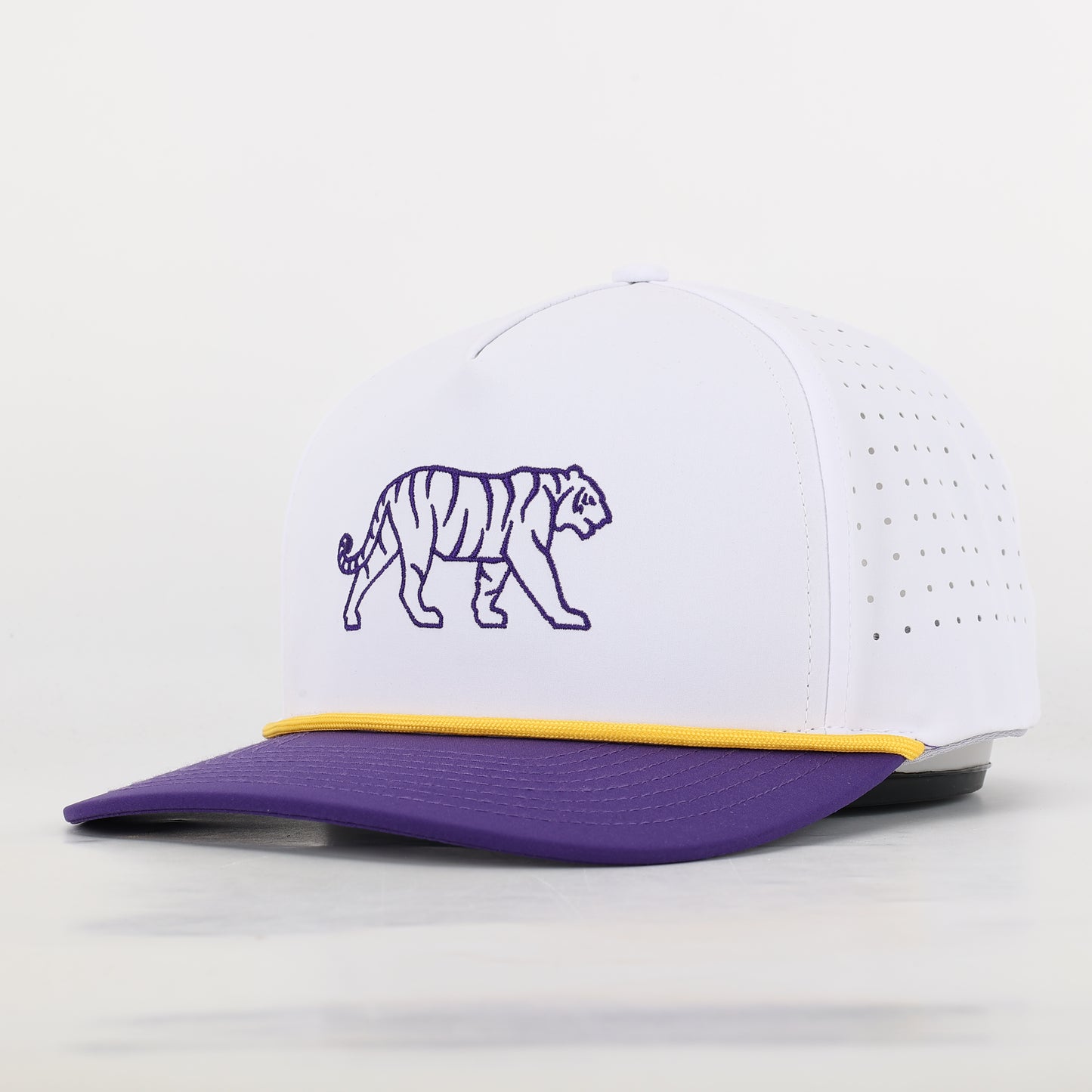 Hovi LSU Tiger Performance Rope Hat - White/Purple
