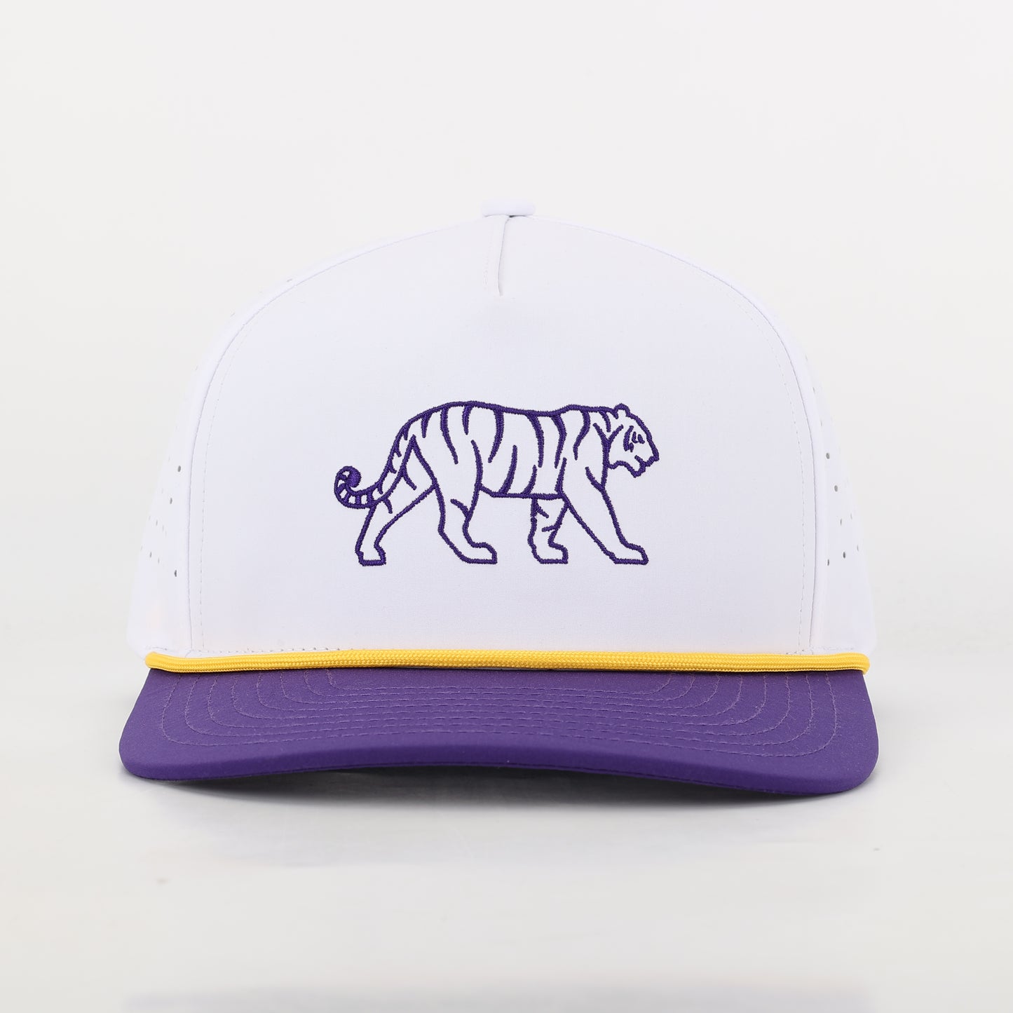 Hovi LSU Tiger Performance Rope Hat - White/Purple