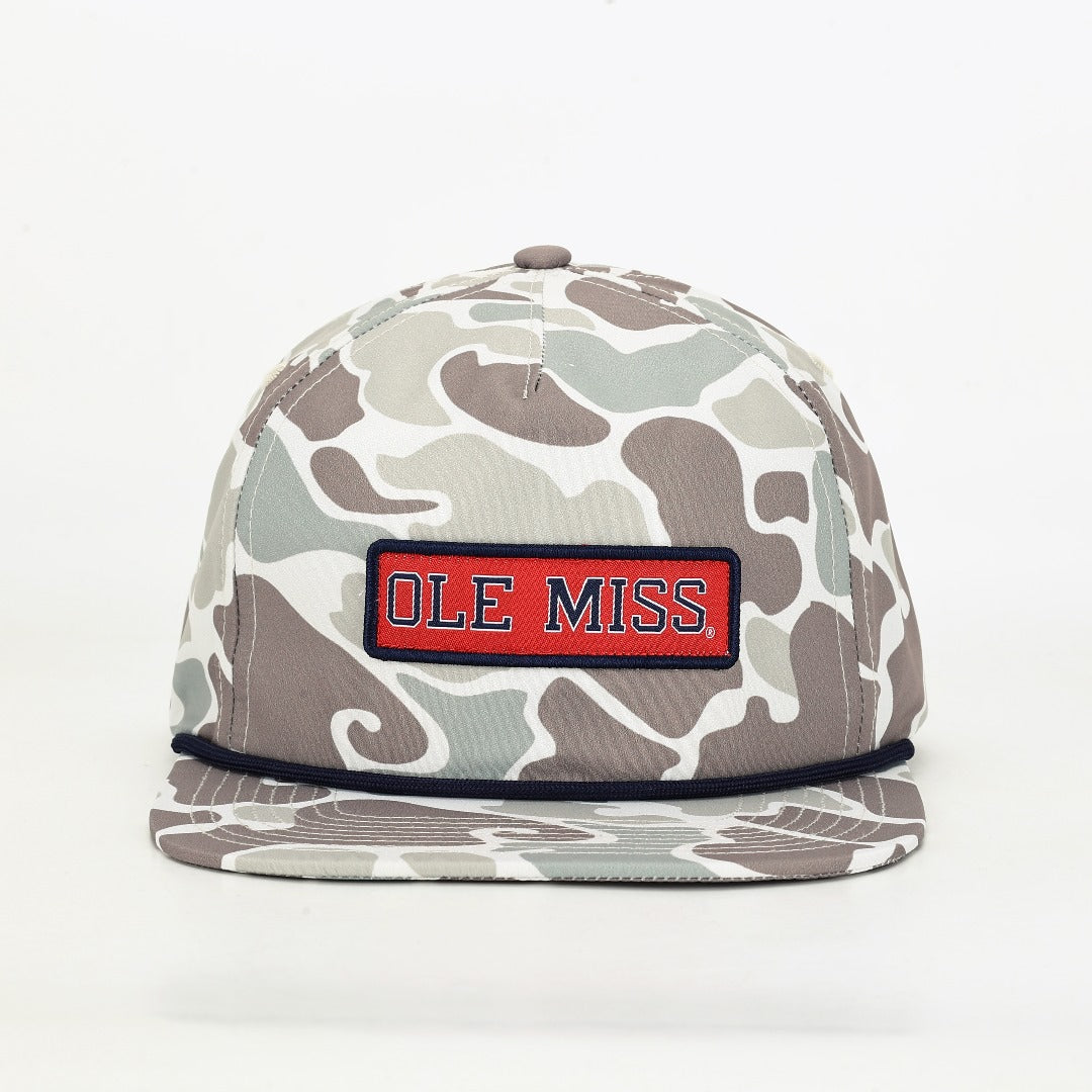 Ole Miss Poly Rope Hat -Camo