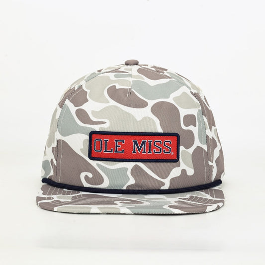 Ole Miss Poly Rope Hat -Camo