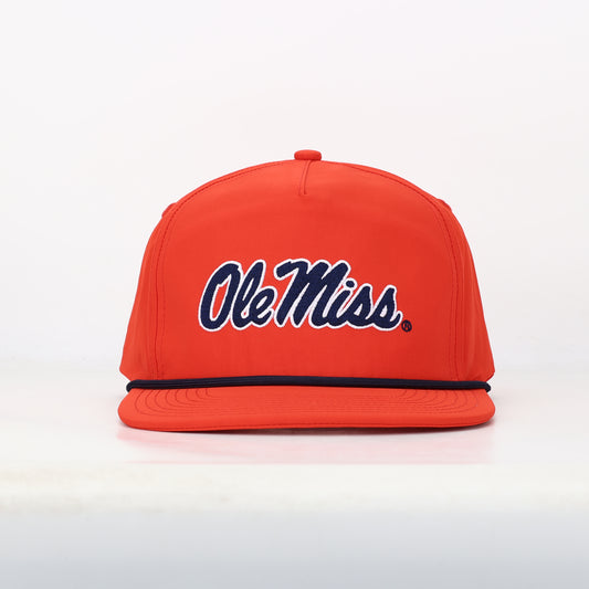 Hovi red ole miss script hat