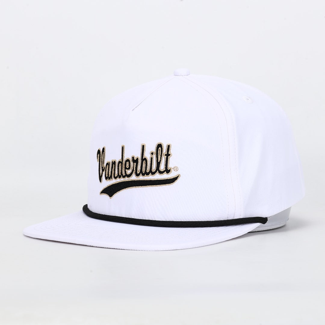 Hovi Vanderbilt Script Poly Rope Hat- White