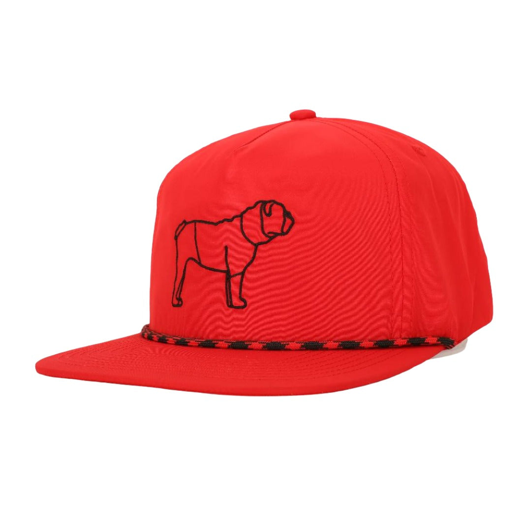 Red Bulldog Rope Hat