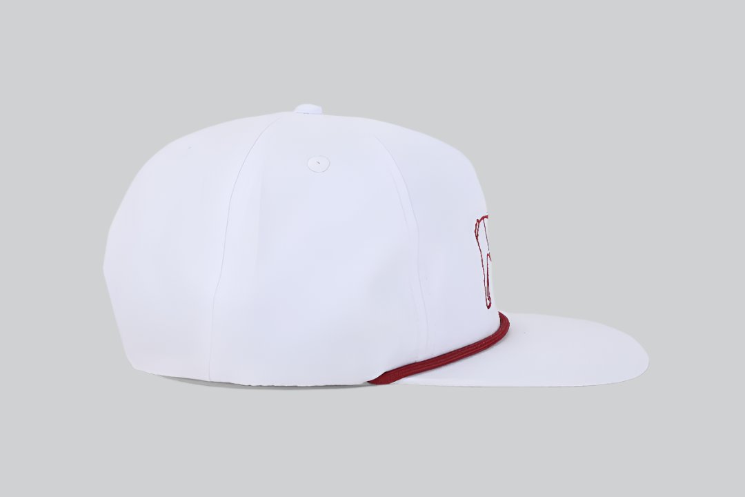 Mississippi State Bulldog Poly Rope Hat - White