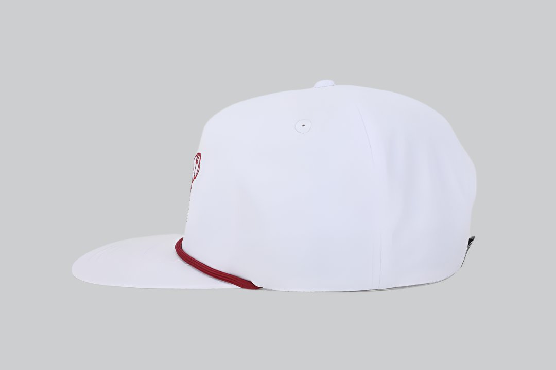 Mississippi State Bulldog Poly Rope Hat - White