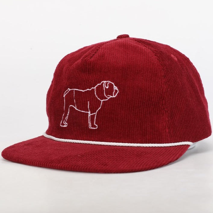 Maroon Bulldog Rope Hat - Corduroy