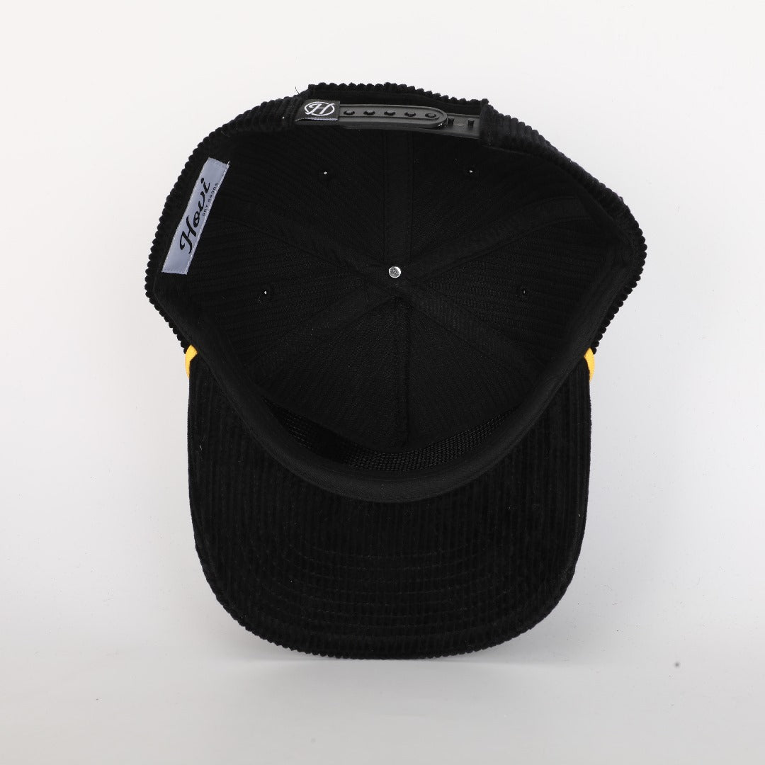 Appalachian State Corduroy Rope Hat- Black