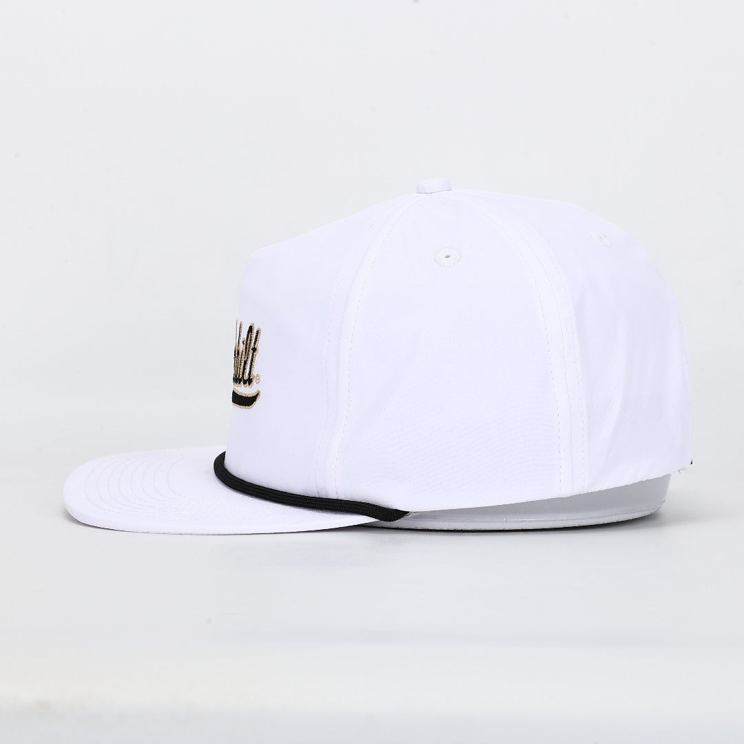 Vanderbilt Script Poly Rope Hat- White
