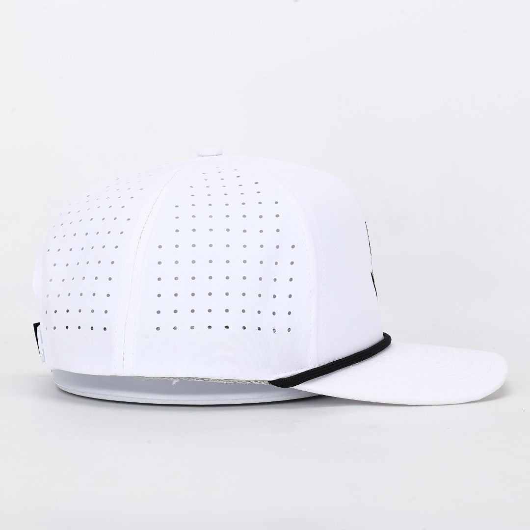 Anchor Down Performance Rope Hat- White/Black