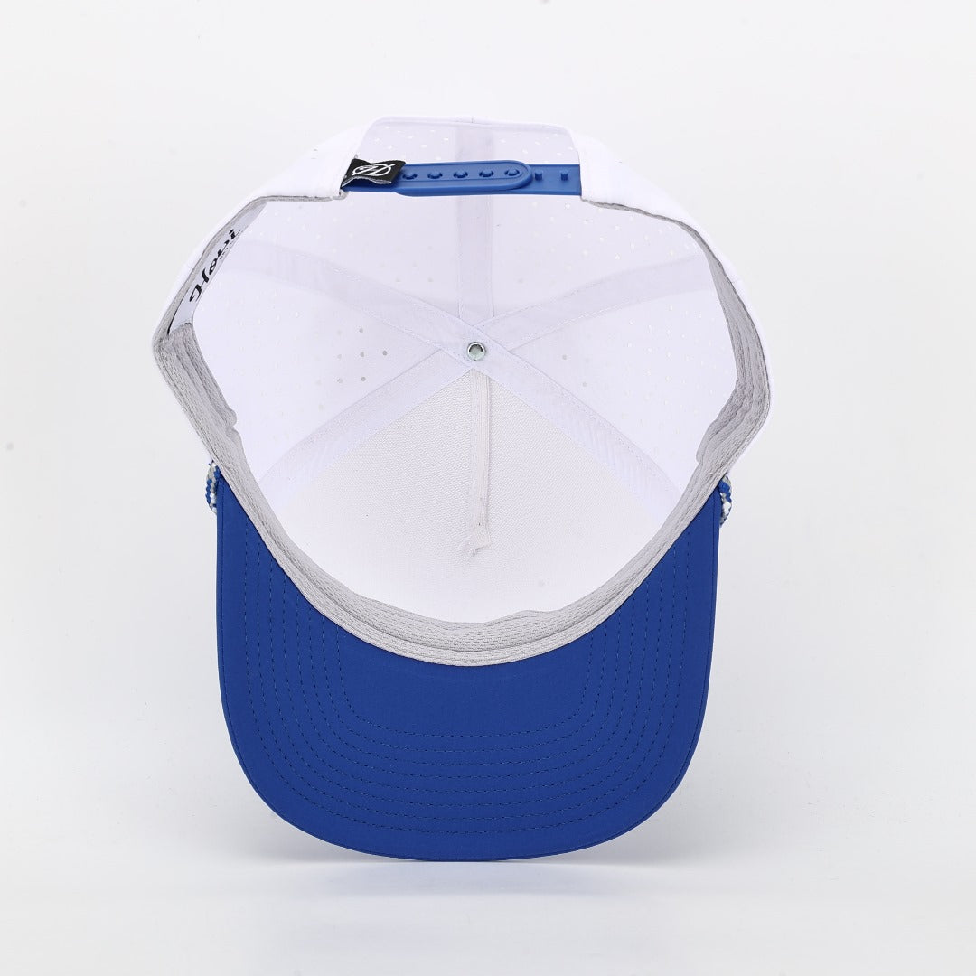 The Eli Performance Rope Hat - White/Blue