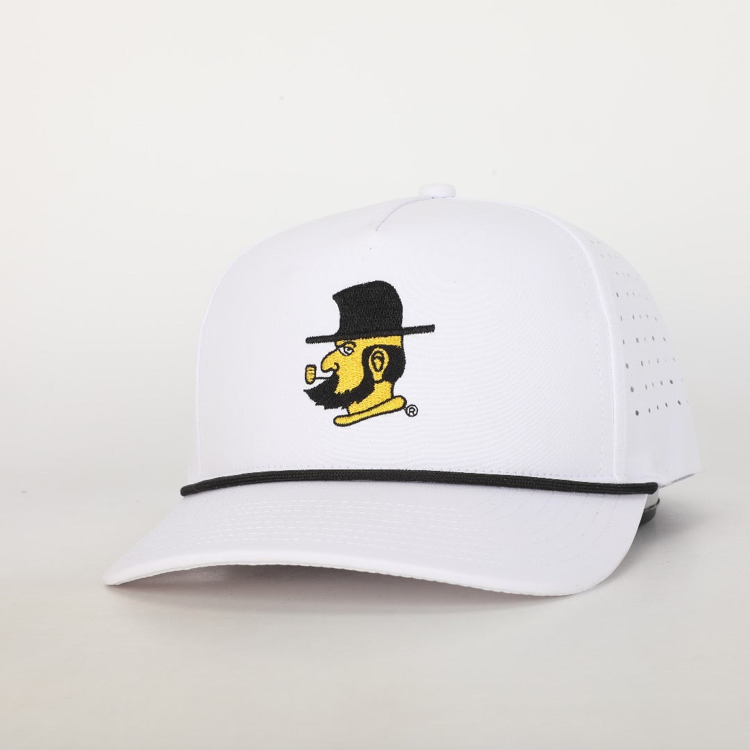 Appalachian State Yosef Rope Hat- White Performance