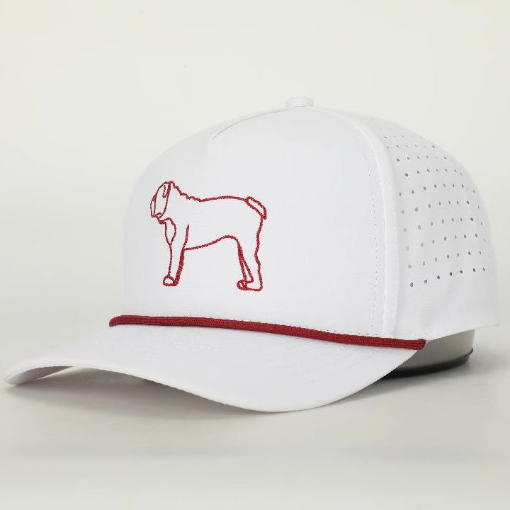 Mississippi State Bulldog Performance Rope Hat- White