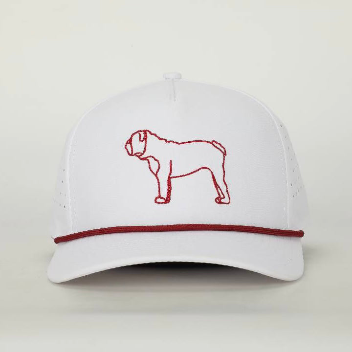 Mississippi State Bulldog Performance Rope Hat- White