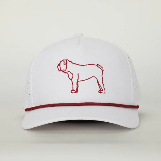 Mississippi State Bulldog Performance Rope Hat- White