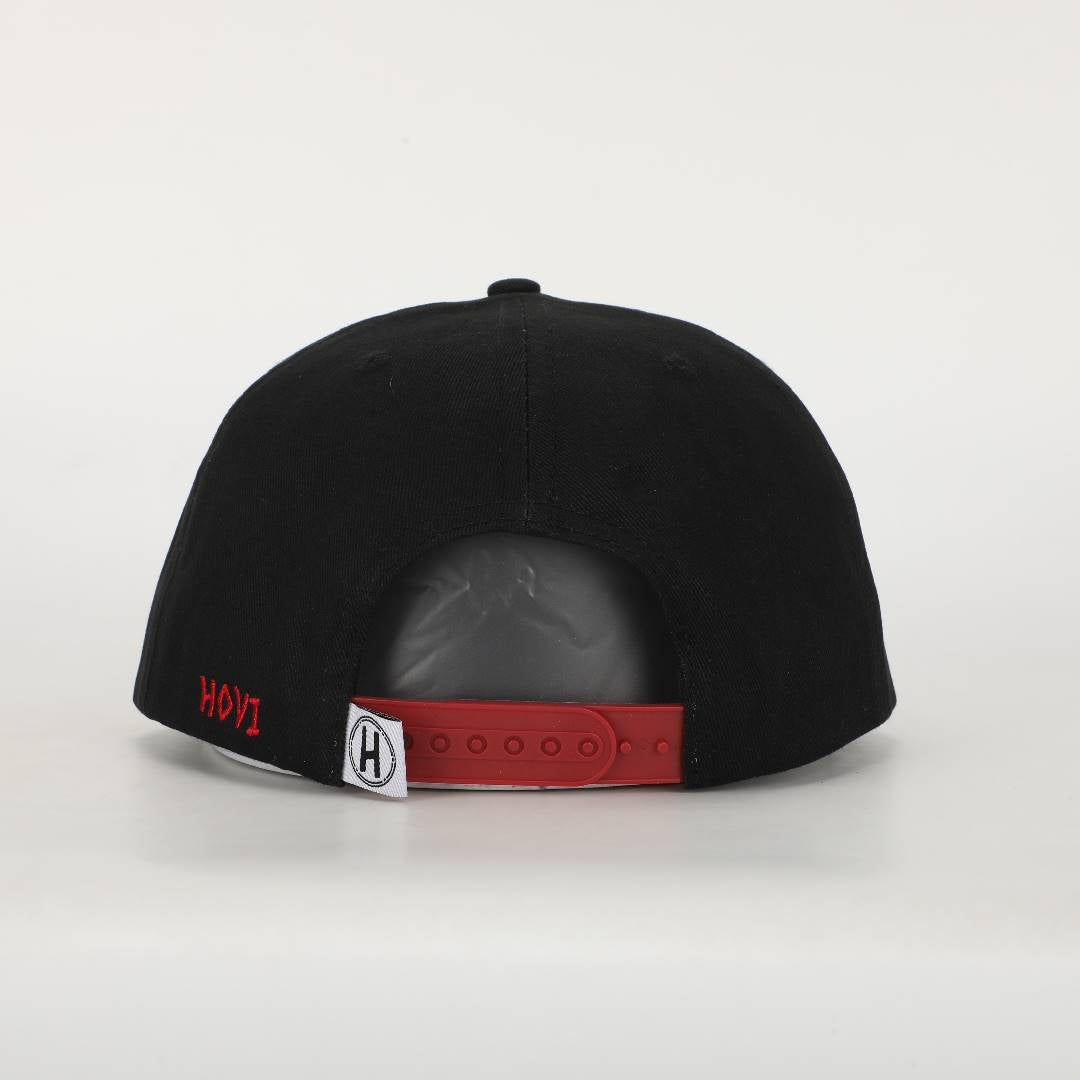 Rooster Cotton Rope Hat - Black/ Garnet