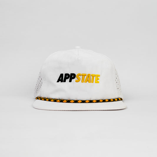 APP STATE Rope Hat- Super Soft White Performance Unstructured