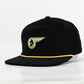Appalachian State Flying Yosef Corduroy Rope Hat- Black