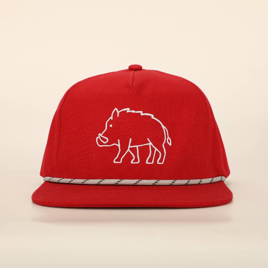 Boar Cotton Rope Hat - Cardinal