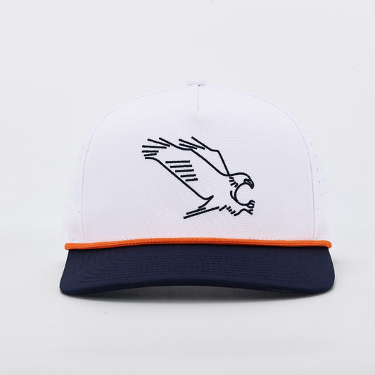 Auburn Eagle Performance Rope Hat - White/ Navy