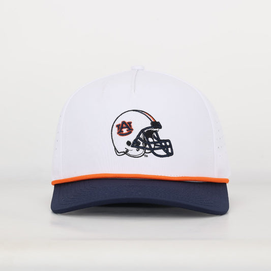 Auburn Helmet Performance Rope Hat - White/ Navy - PREORDER