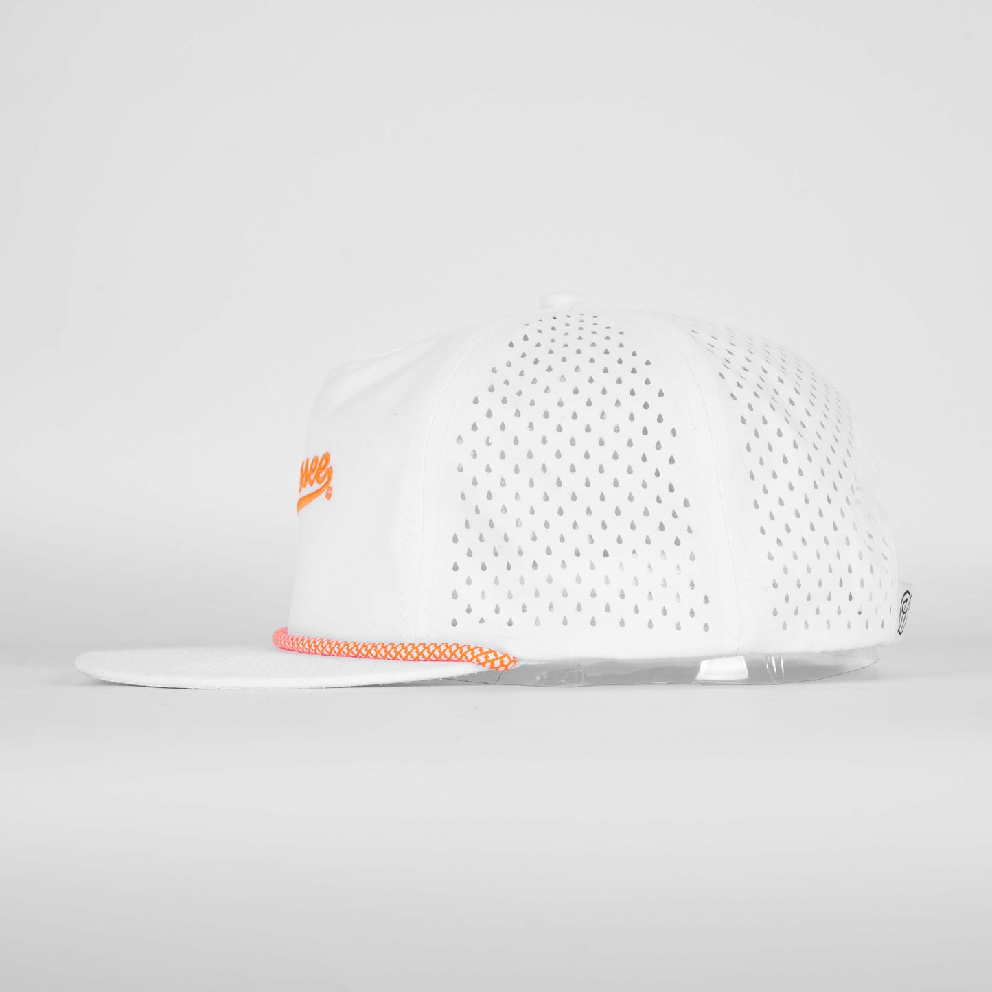 Tennessee Script Rope Hat- Super Soft Performance Unstructured - White