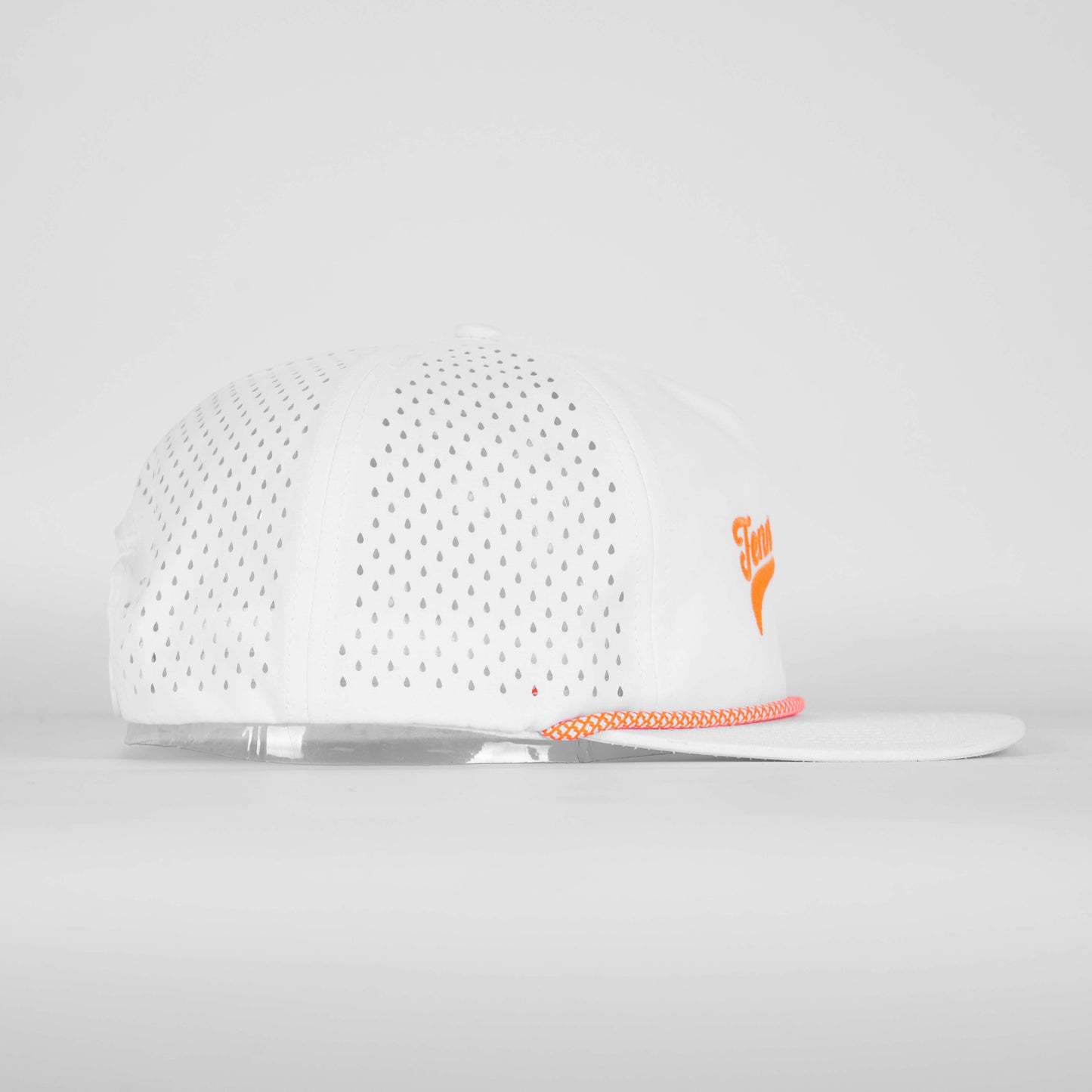 Tennessee Script Rope Hat- Super Soft Performance Unstructured - White
