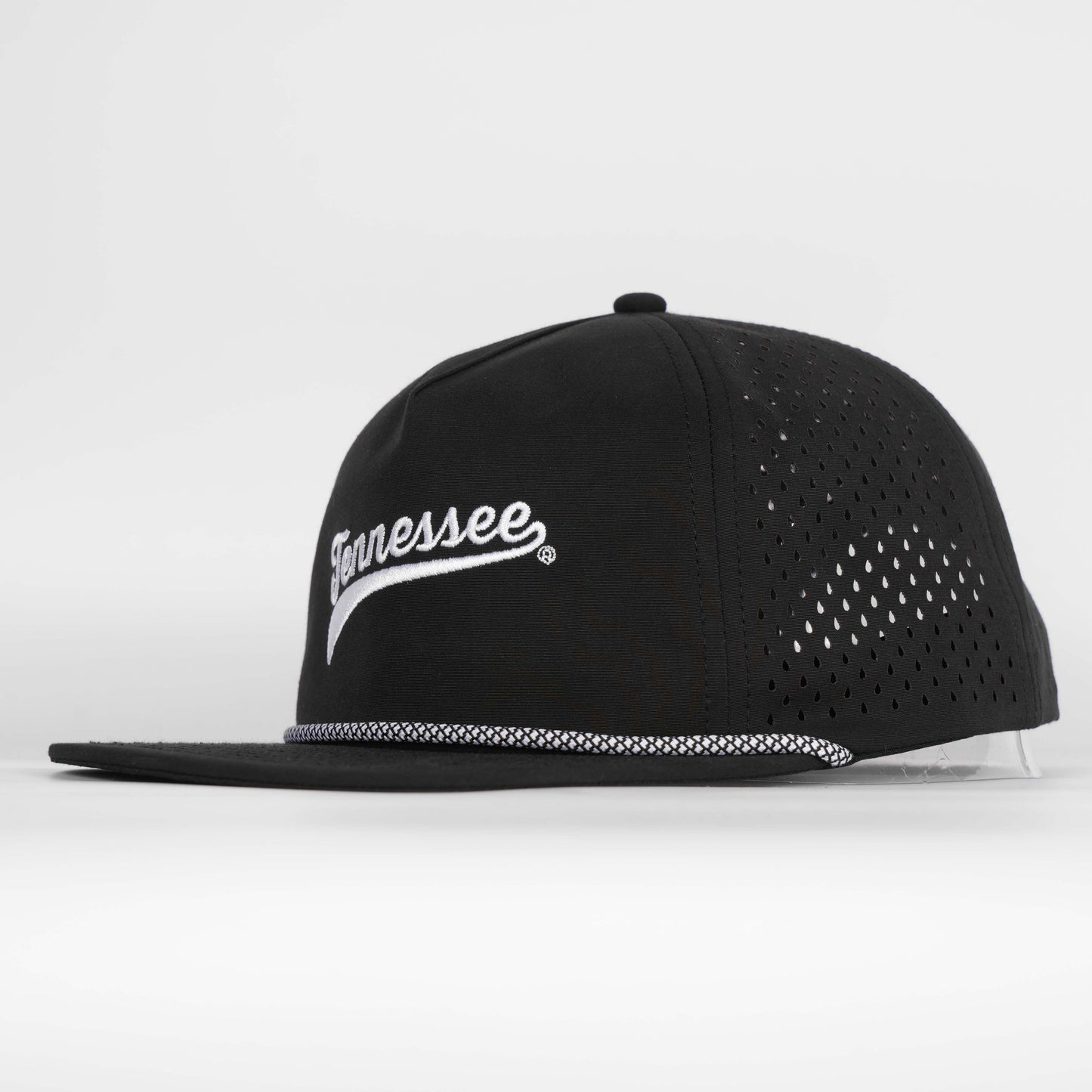 Tennessee Script Rope Hat- Soft Performance Unstructured - Black
