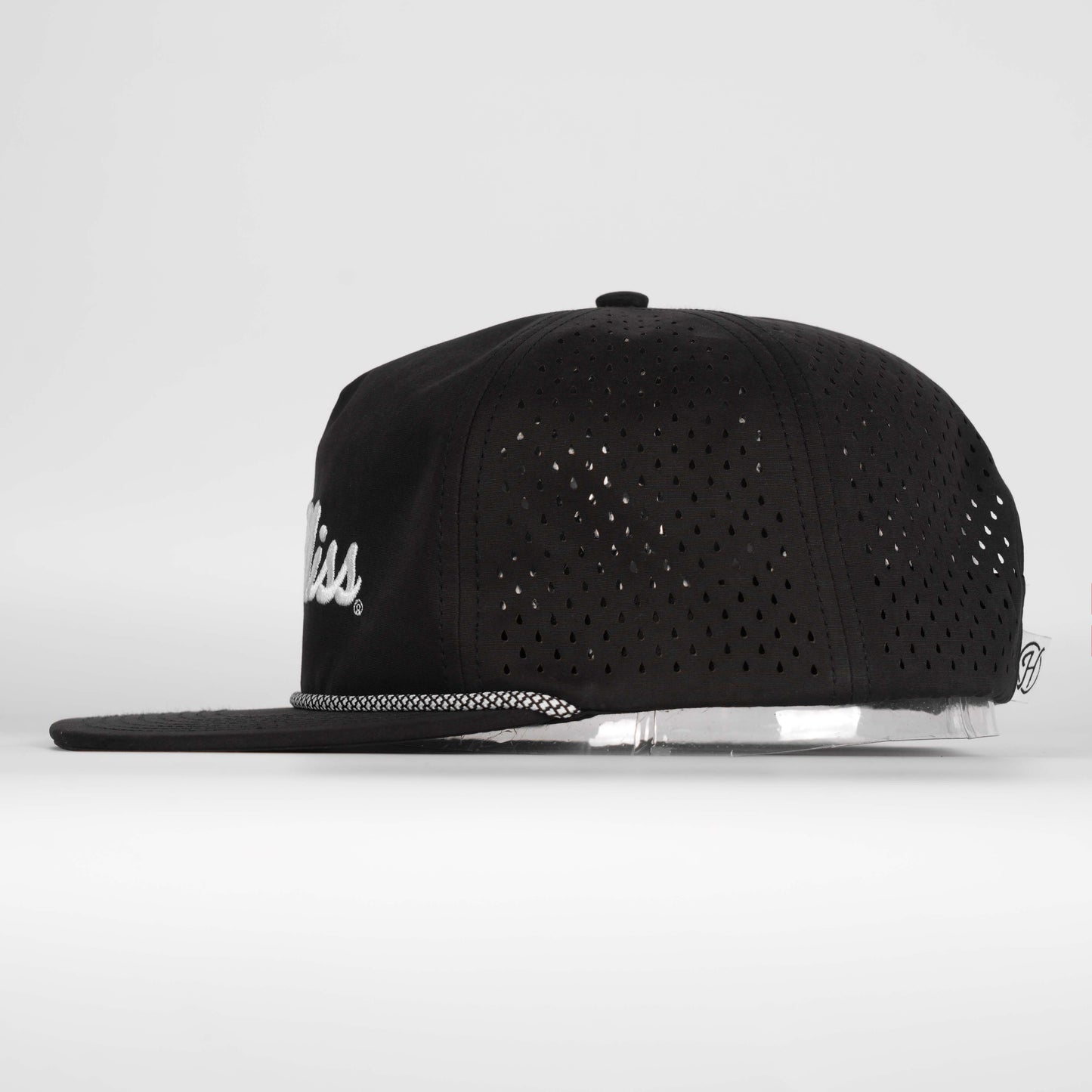 Ole Miss Script Rope Hat- Soft Performance Unstructured - Black