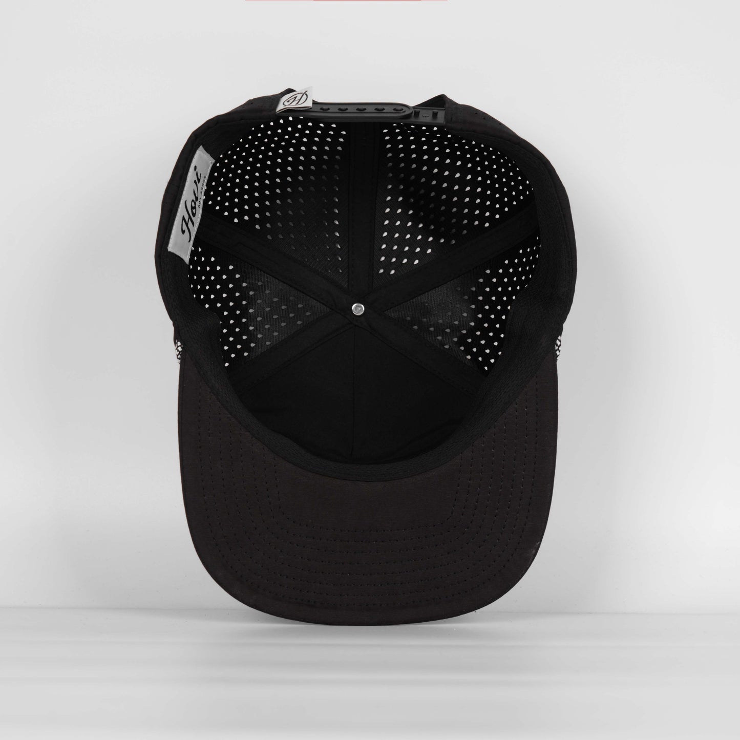 Ole Miss Script Rope Hat- Soft Performance Unstructured - Black