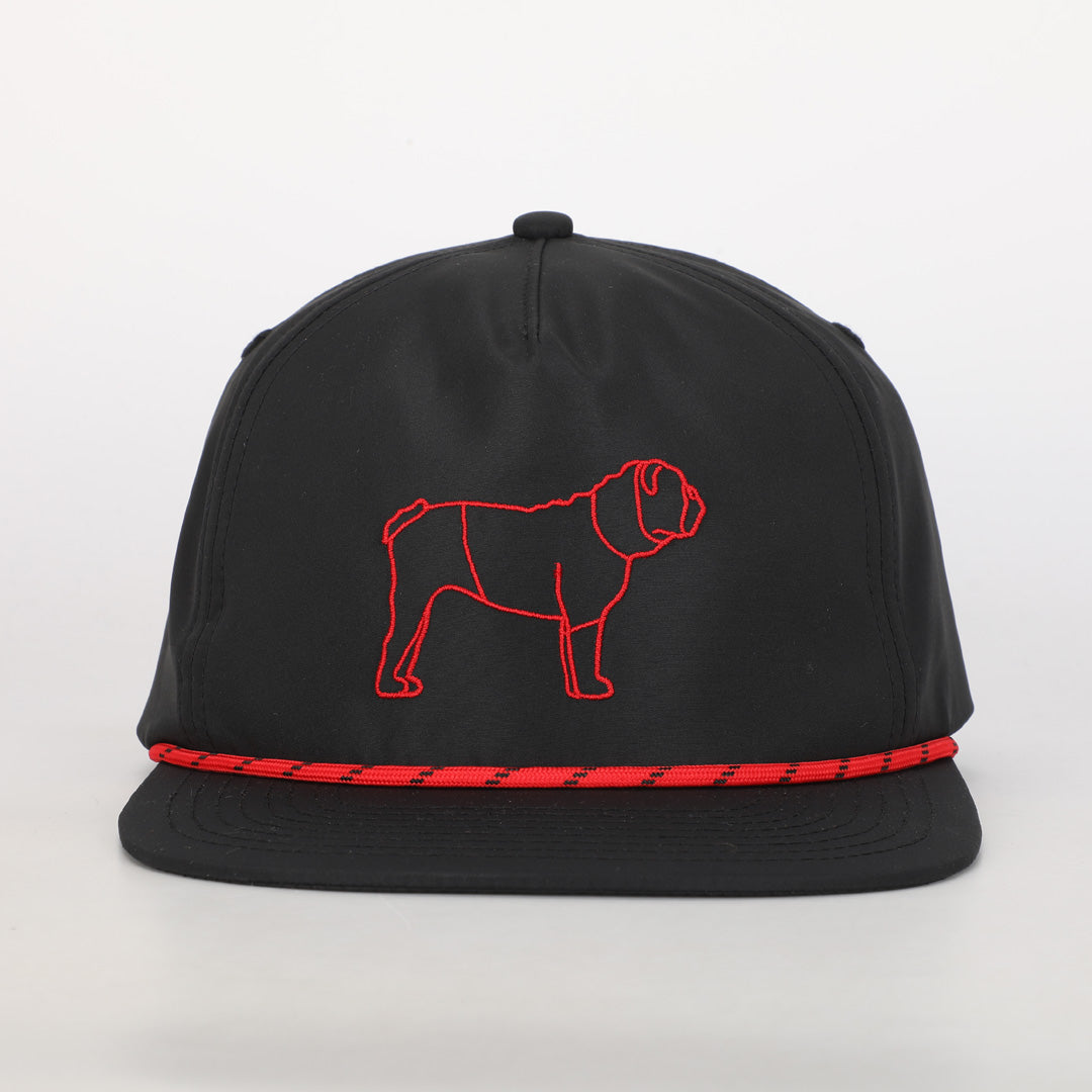 Georgia Bulldog Poly Rope Hat - Black