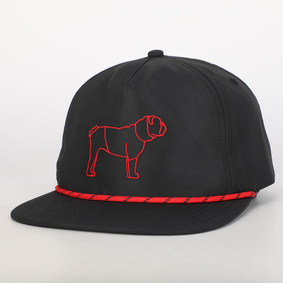 Bulldog Poly Rope Hat - Black