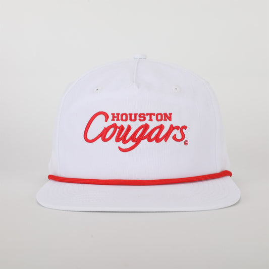 University of Houston Cougars Nylon Rope Hat - White