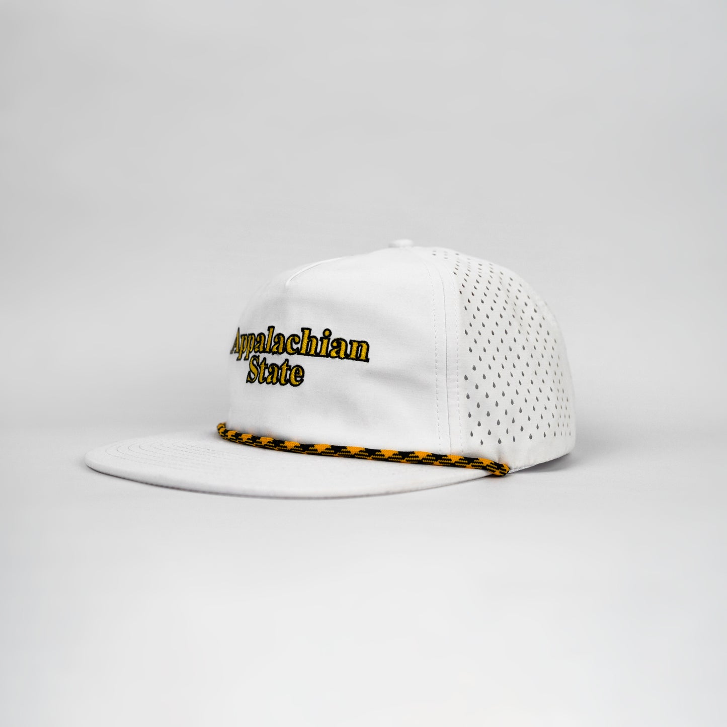 Appalachian State Rope Hat- Soft White Performance Unstructured