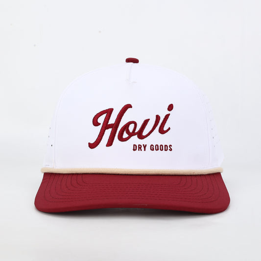 Hovi White/Garnet Performance Hat