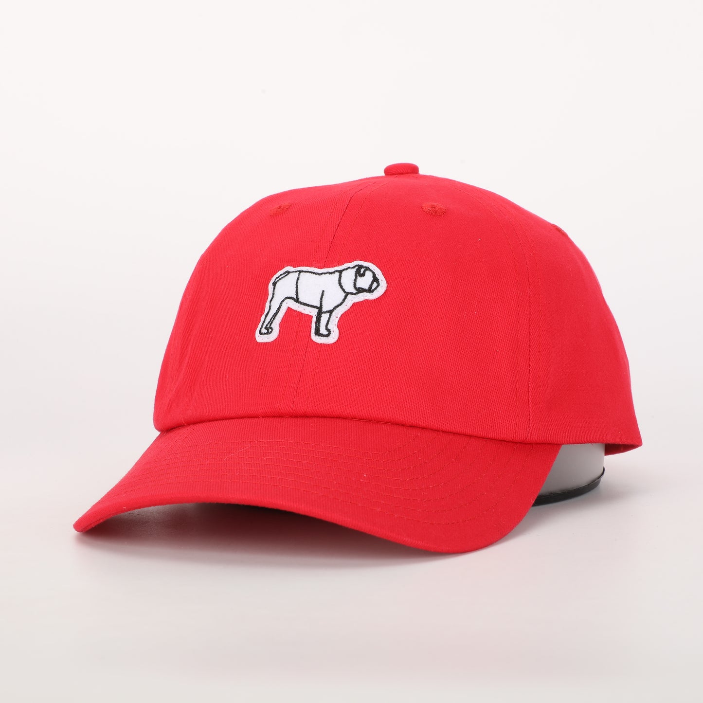Bulldog Red Cotton Dad Hat