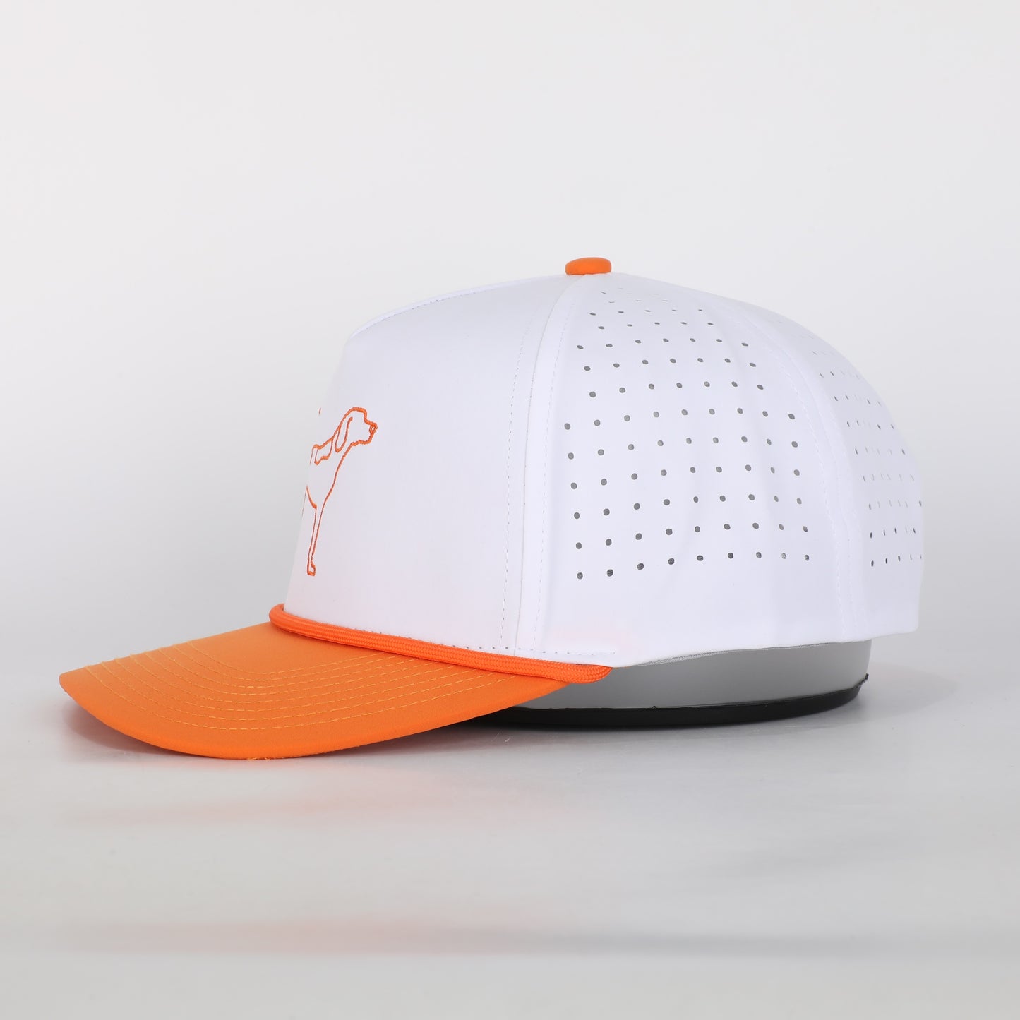 Coonhound Performance Rope Hat - White/Orange - PREORDER