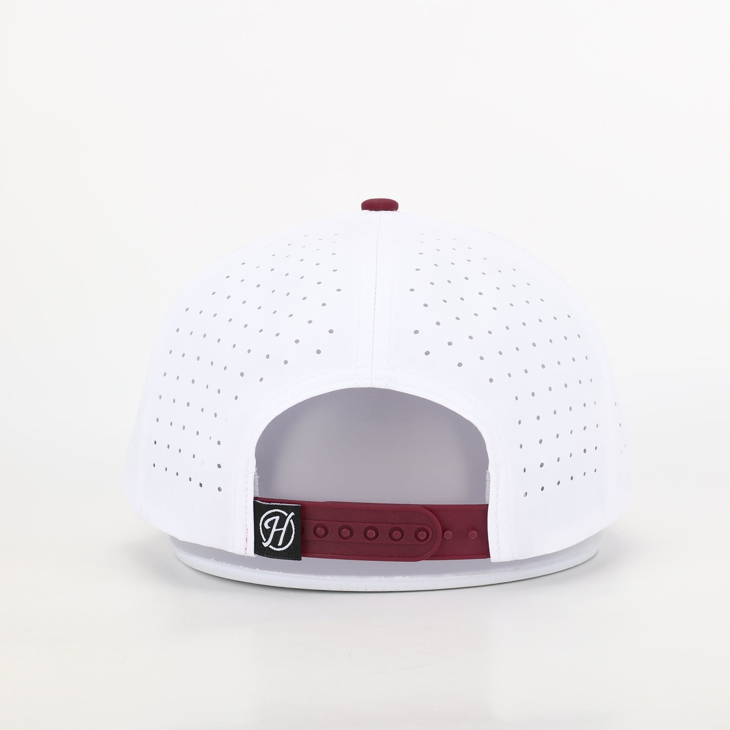 Indian Feather Performance Hat - White/Garnet- PREORDER