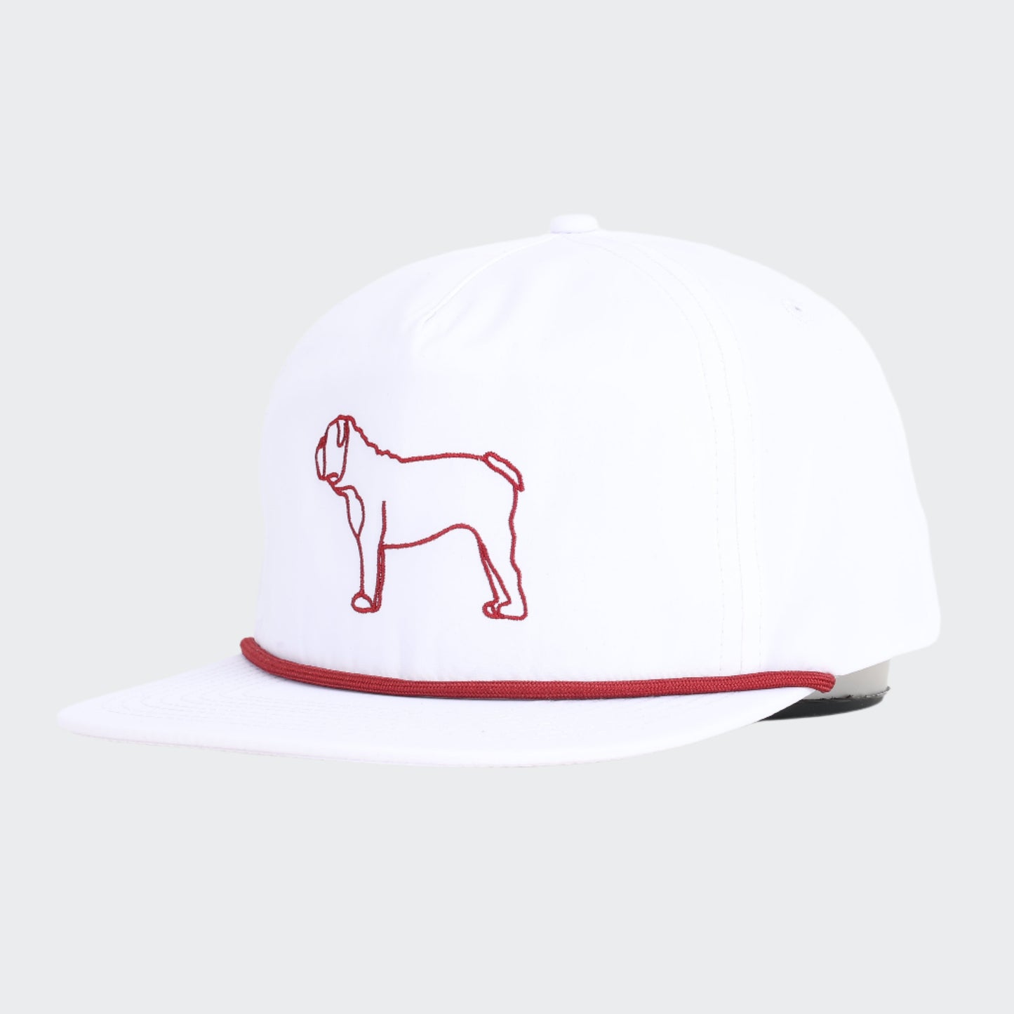 Mississippi State Bulldog Poly Rope Hat - White