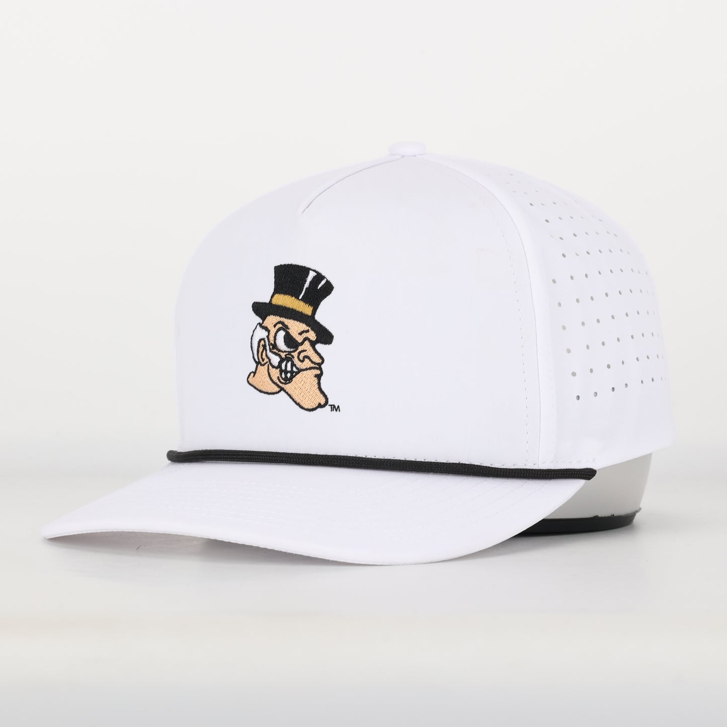 Wake Forest Demon Deacon Performance Rope Hat - White - PREORDER