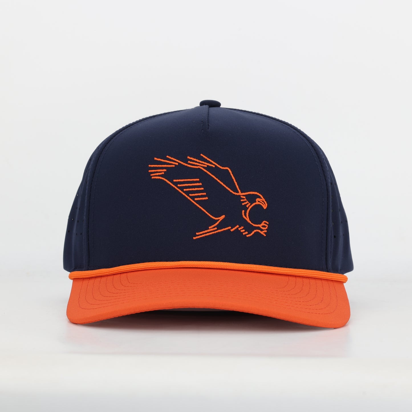 Auburn Eagle Performance Rope Hat - Navy/ Orange