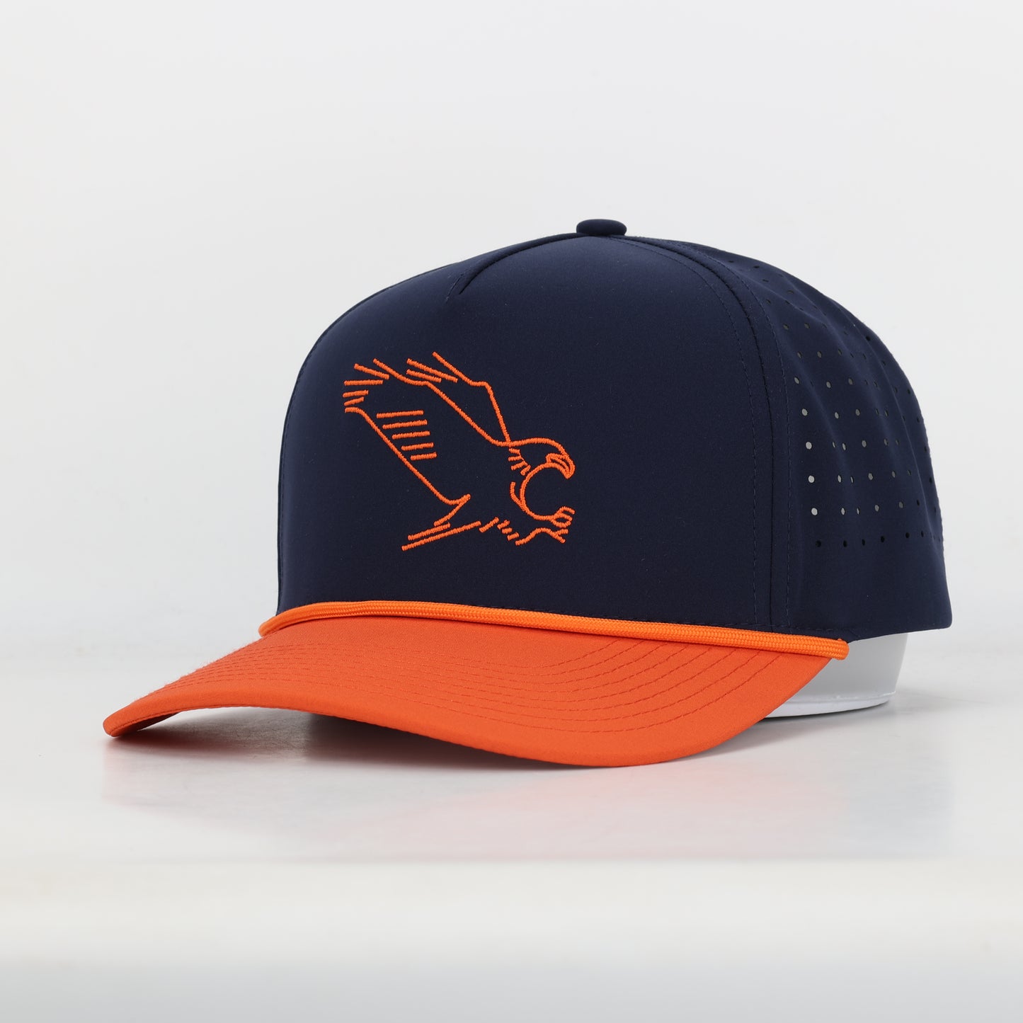 Auburn Eagle Performance Rope Hat - Navy/ Orange