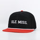 Ole Miss Poly Rope Hat - Black/Red